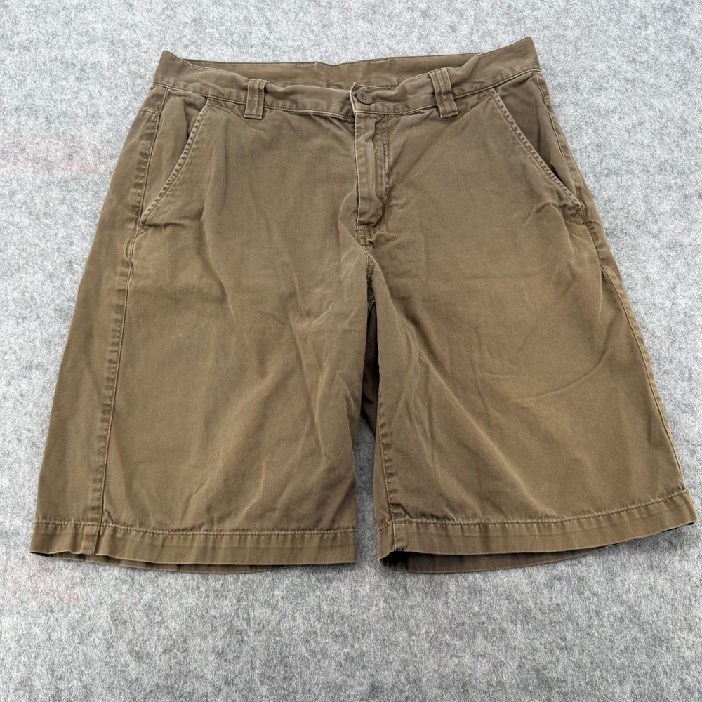 The North Face Mens Brown Cotton Chino Shorts Size 34 Long Outdoor Casual